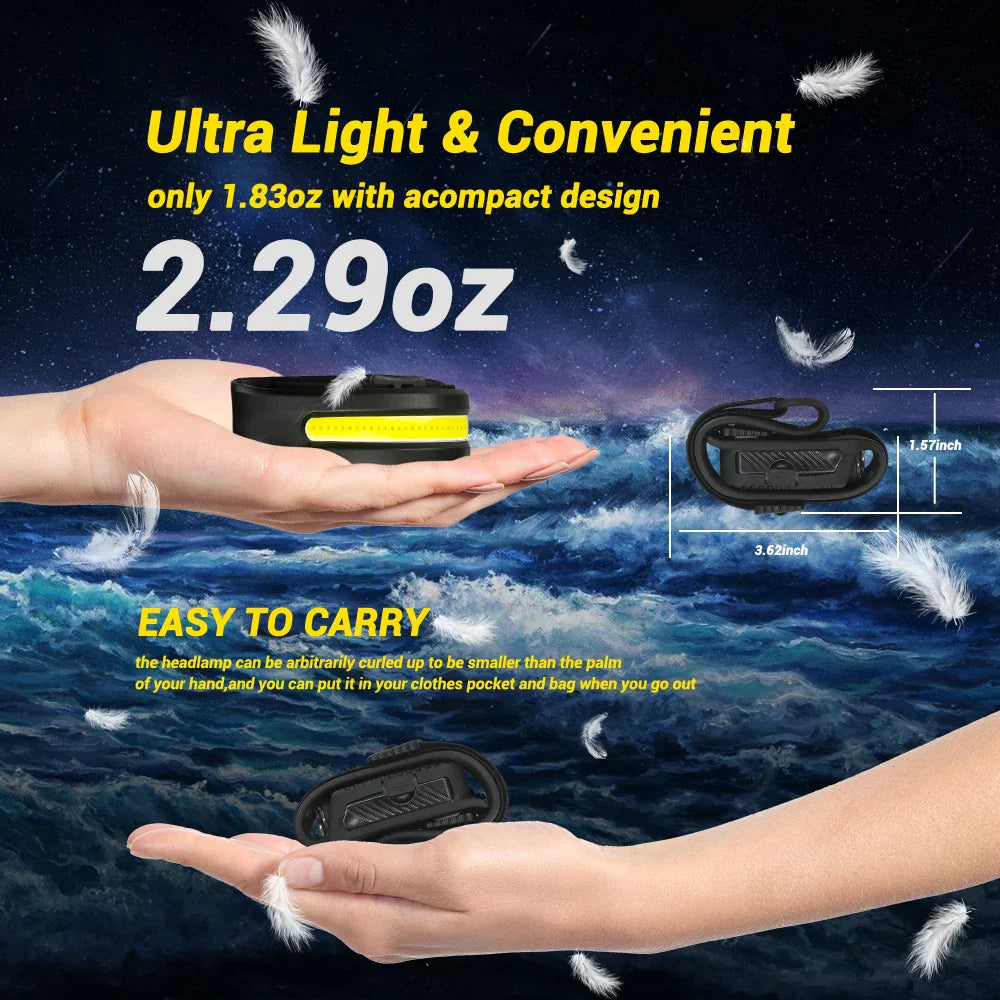 USB Rechargeable LED Sensor Headlamp