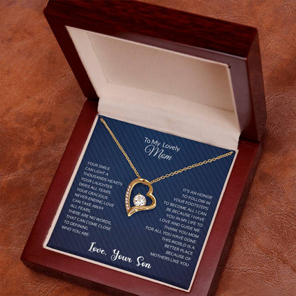 To My Lovely Mom | Thank You - Forever Love Necklace