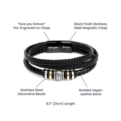 To My Husband, Love, Your Wife | Men's "Love You Forever" Bracelet