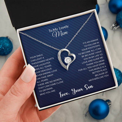 To My Lovely Mom | Thank You - Forever Love Necklace