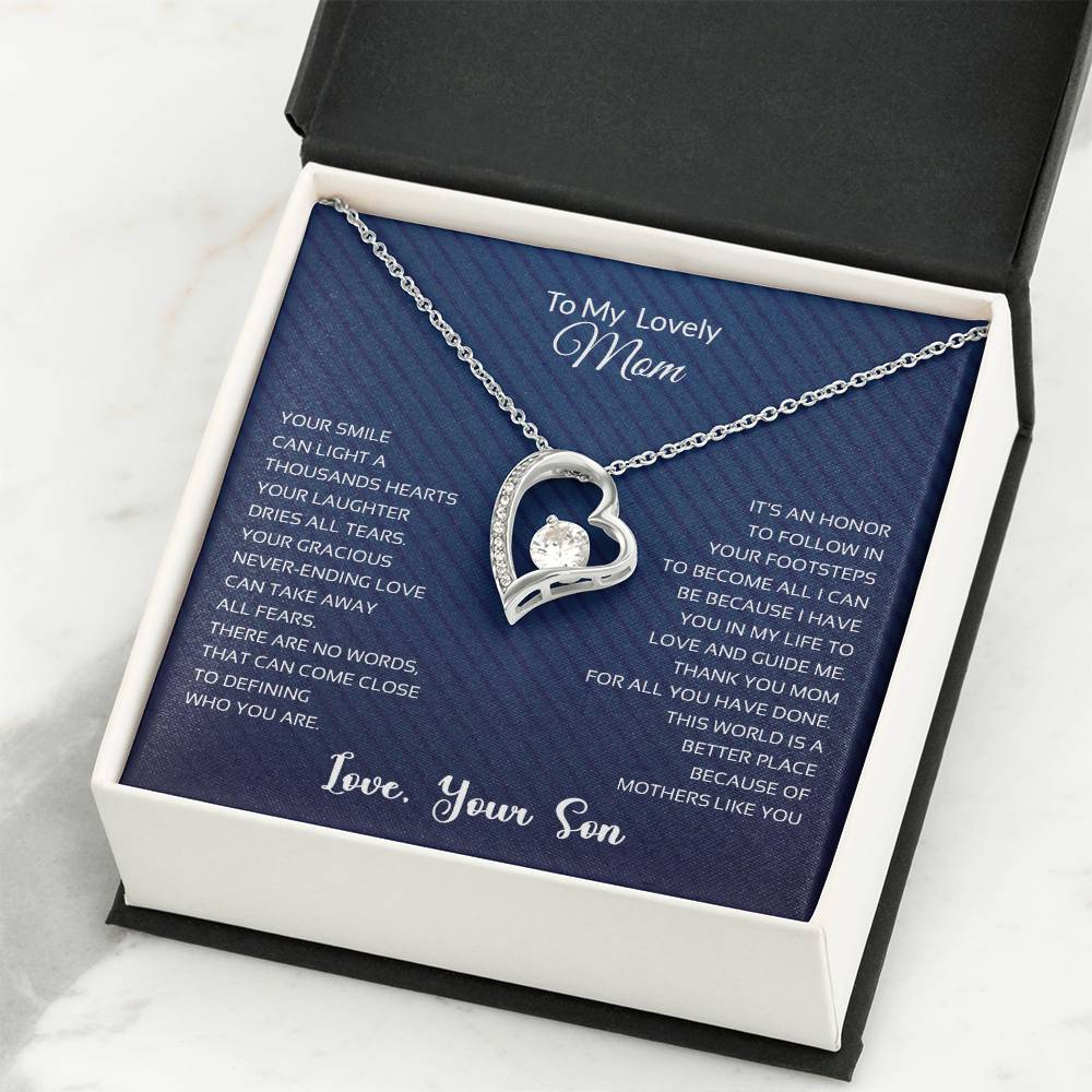 To My Lovely Mom | Thank You - Forever Love Necklace