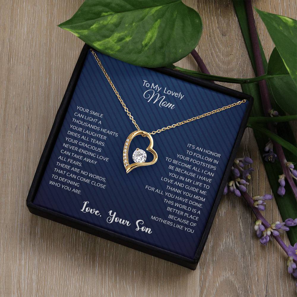 To My Lovely Mom | Thank You - Forever Love Necklace