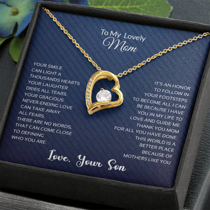 To My Lovely Mom | Thank You - Forever Love Necklace